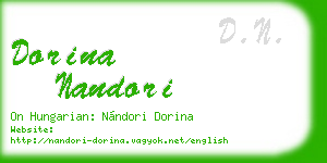 dorina nandori business card