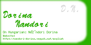 dorina nandori business card